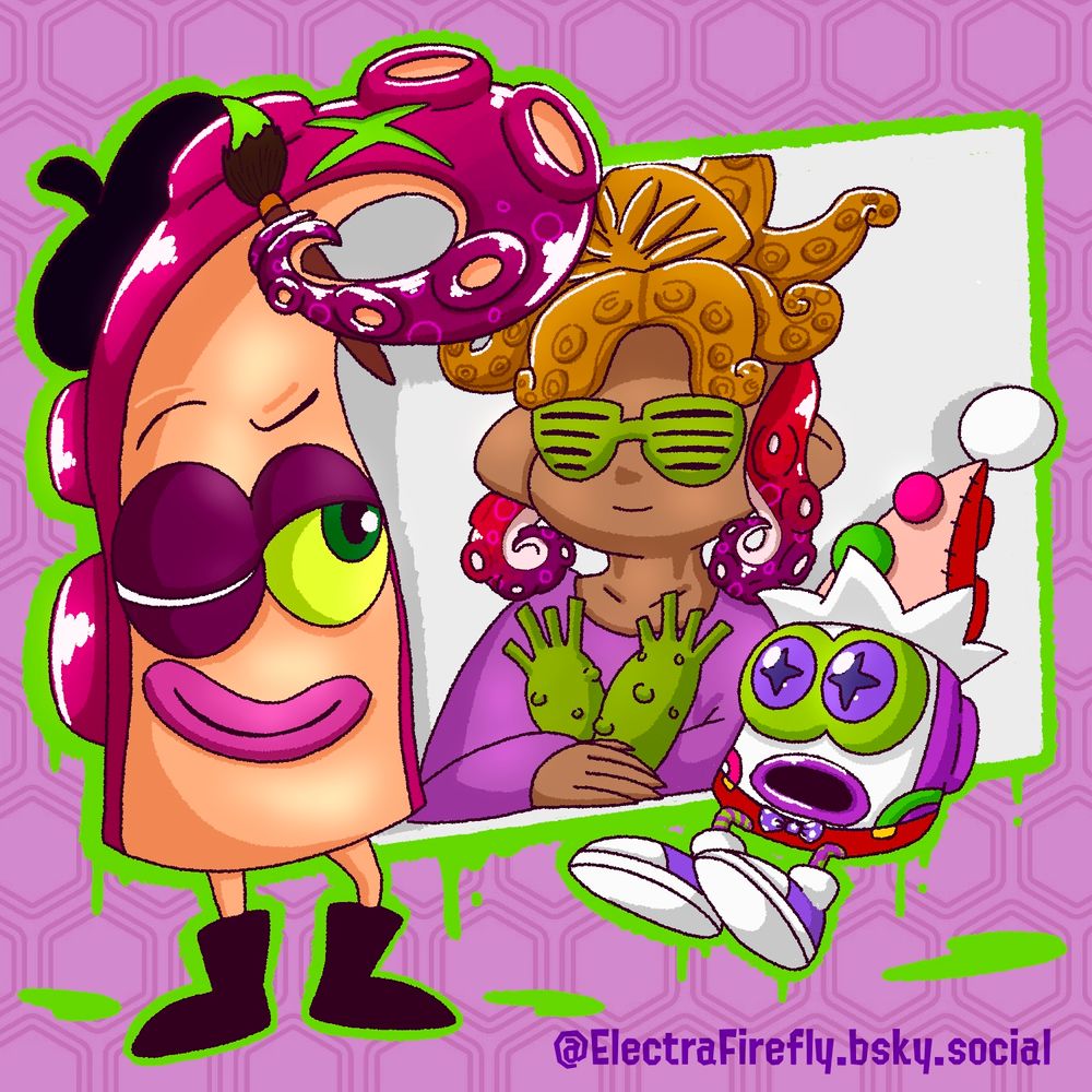 The Octarian Artist paints a masterpiece of Mona Lisa DJ Octavio. Tenten is amazed at the likeness