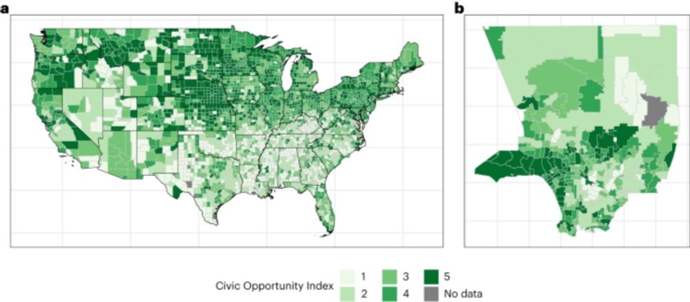 The unequal landscape of civic opportunity in America - Nature Human Behaviour