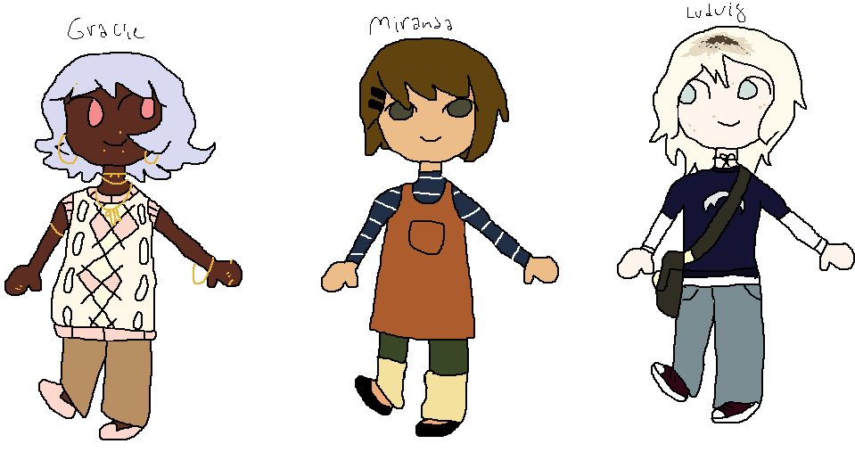 An older version of Miranda from the first image in MSpaint. basically a chibi version from 2022, it is the original concept art for her.
