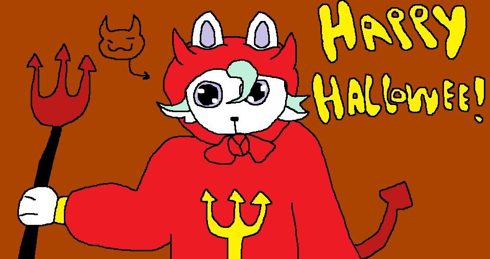 My Fursona Babey in a vintage devil