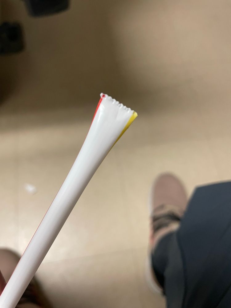Sealed straw 