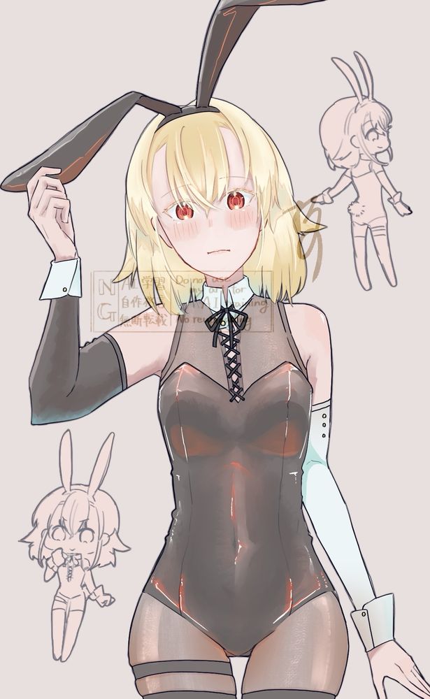 バニー服をきた女の子のイラストです