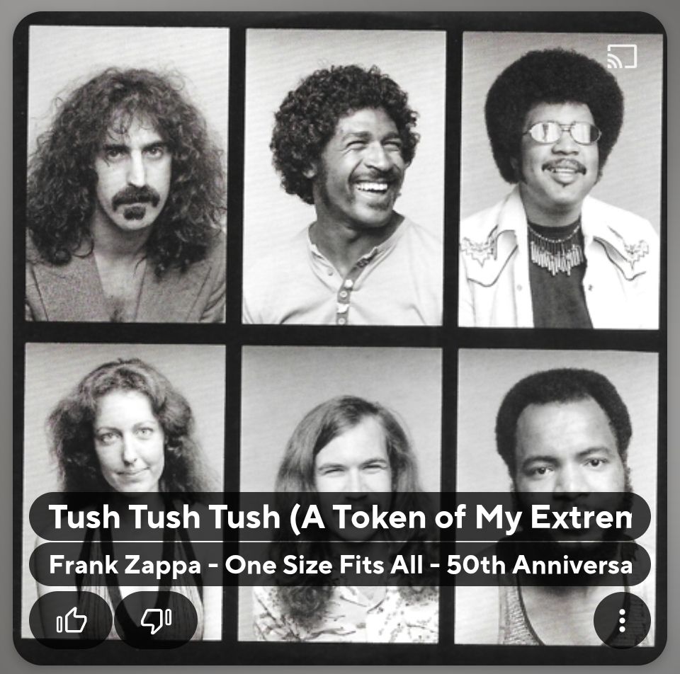 A Poweramp screenshot of the Frank Zappa - One Size Fits All (50th Anniversary Deluxe) disc 3 which is from the 1974-09-28 Rotterdam, Netherlands show