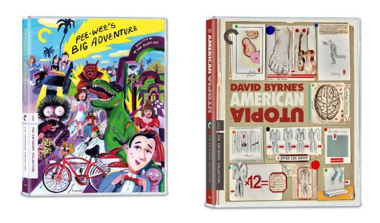 Box art for the newly announced Criterion 4K editions of PEE WEE'S BIG ADVENTURE and David Byrne's AMERICAN UTOPIA, coming in time for Christmas.