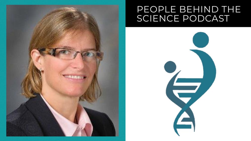 On the left, there is a headshot photo of Dr. Jennifer Wargo. On the right, the text reads, "People Behind the Science Podcast". Our logo is displayed below. 