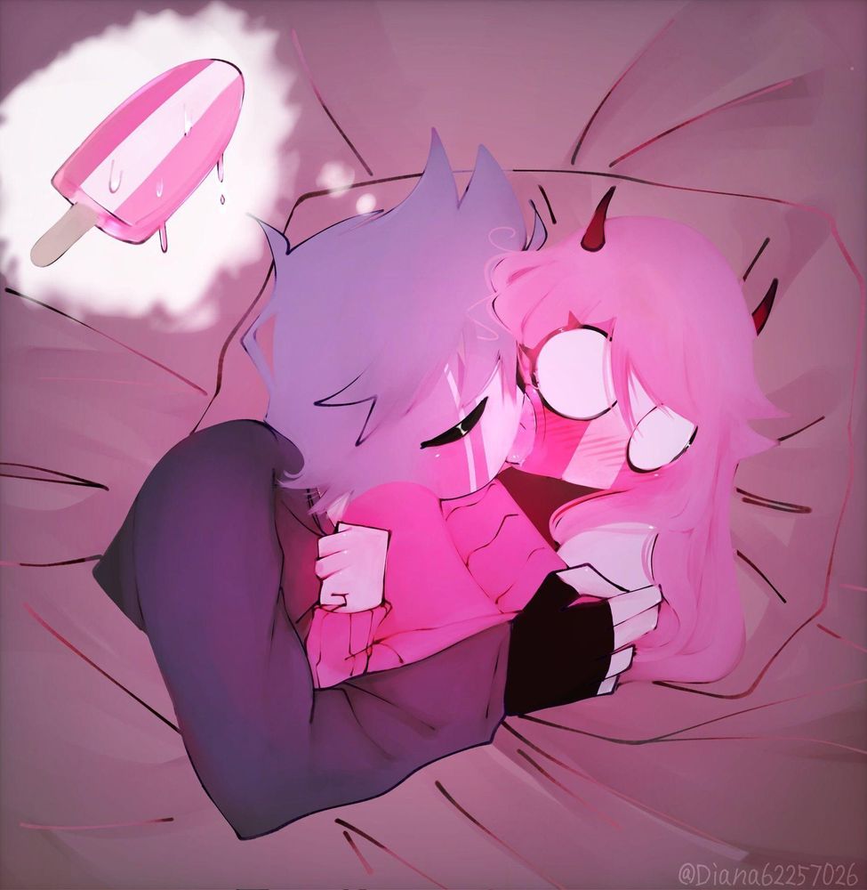 Friday night Funkin, Ruv and Sarvente, Ruv licking Sarvente like a Popsicle.