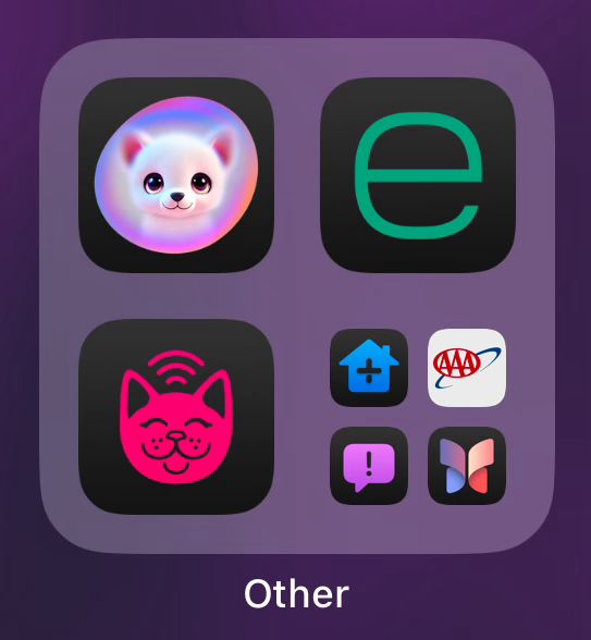 Block of iOS icons showing the similarity between Apple Image Playground and Parking Kitty. 