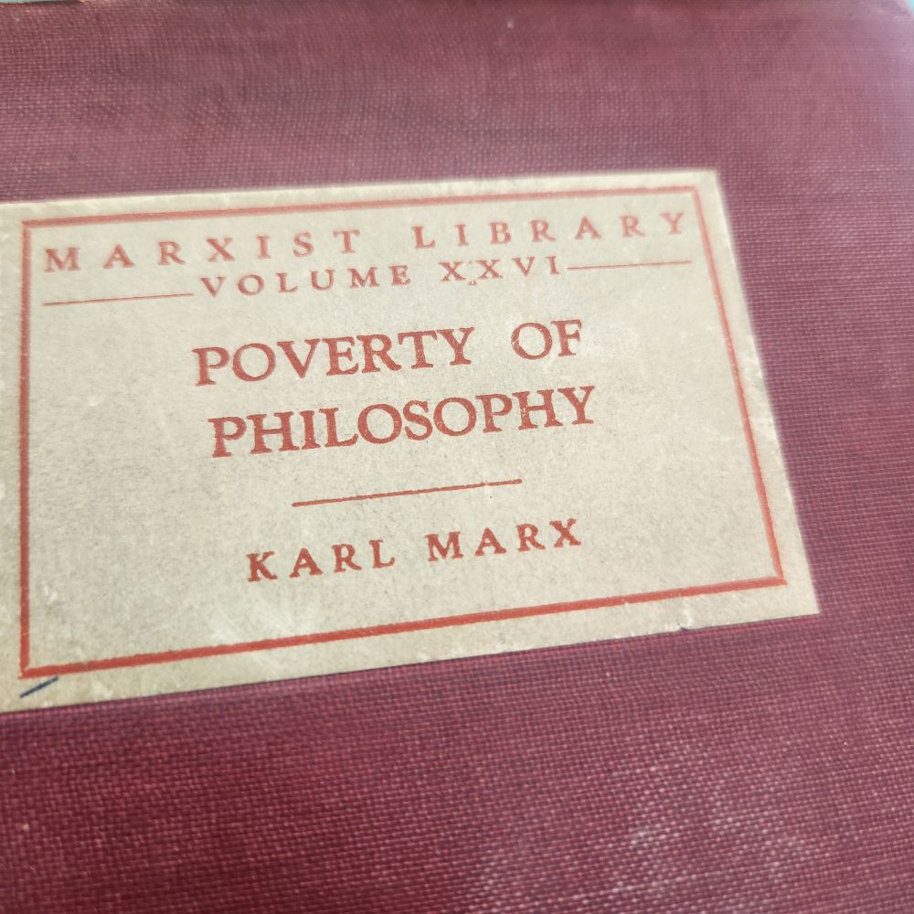 Poverty of philosophy by Marx