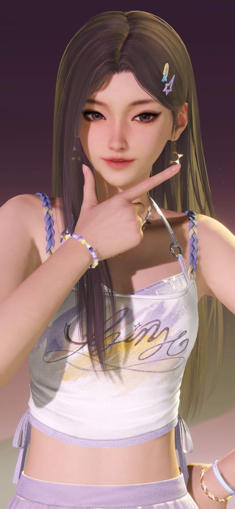 MC from Love and Deepspace acting silly while taking photos