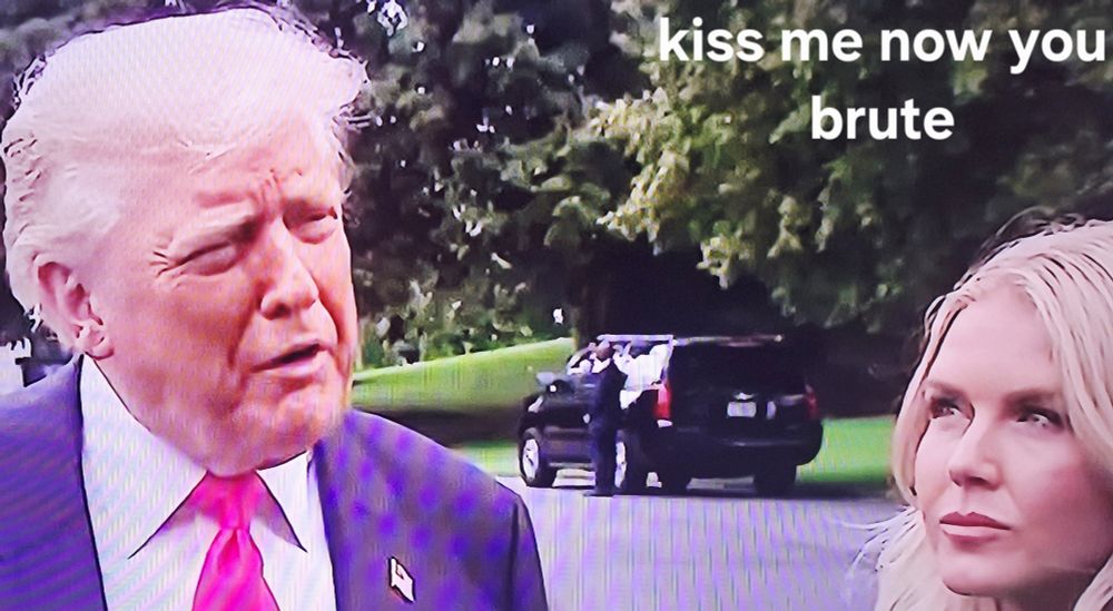 Karolying Leavitt and her master. 