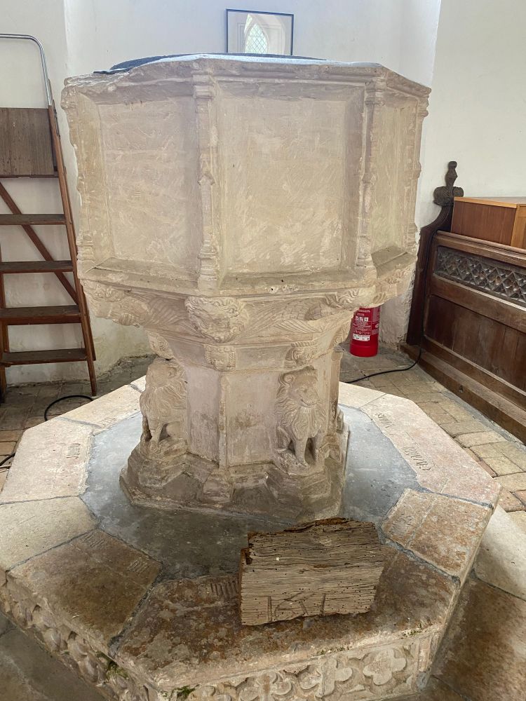 A church font