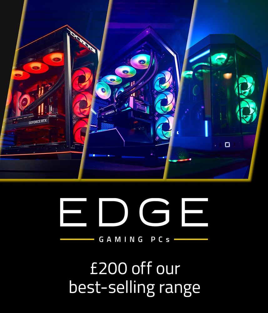 Edge Range of gaming PCs from Chillblast, with a limited time £200 discount