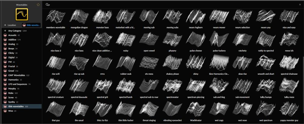 hella wavetables
