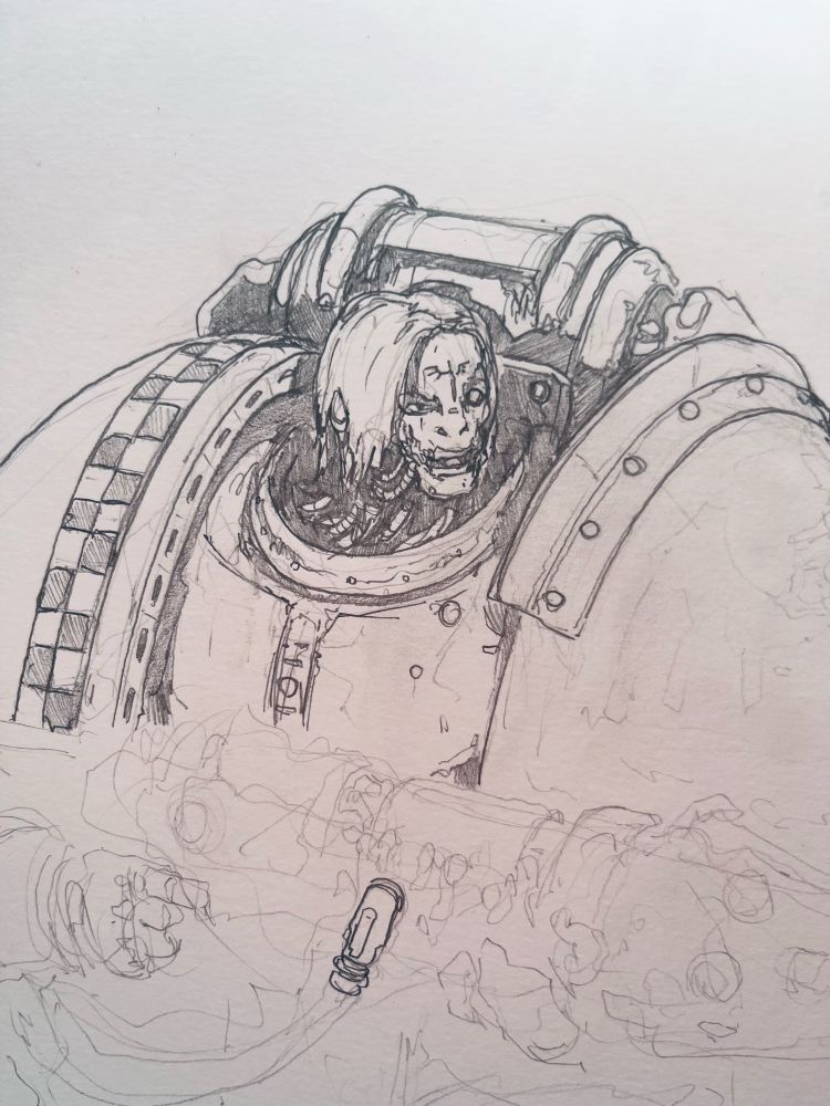 Space marine sketch , work in
Progress 