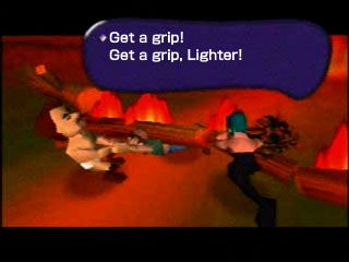 The burning forest scene in Earthbound 64