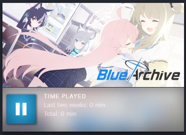 A screenshot of Blue Archive being downloaded on Steam