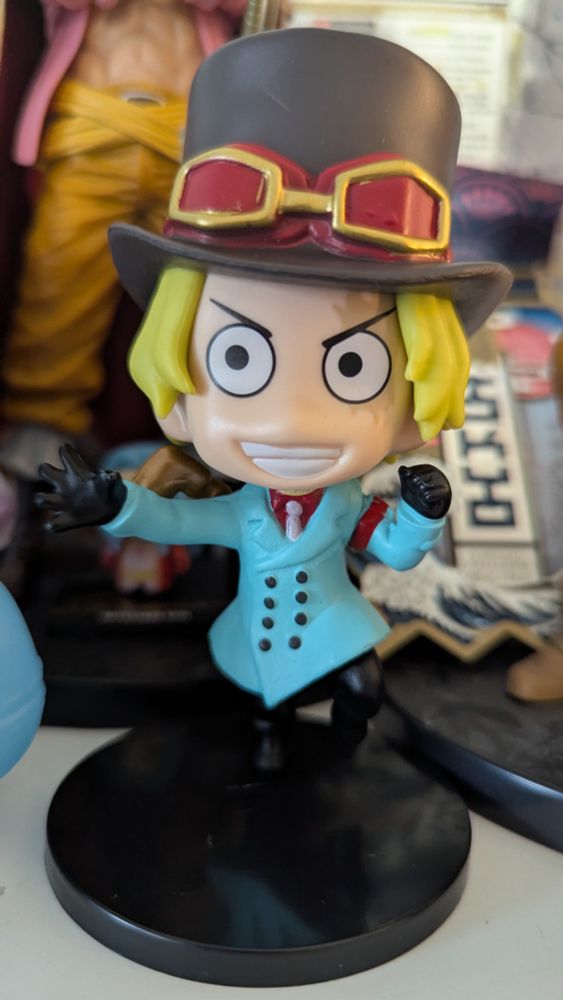 A figure of Sabo from One Piece Stampede