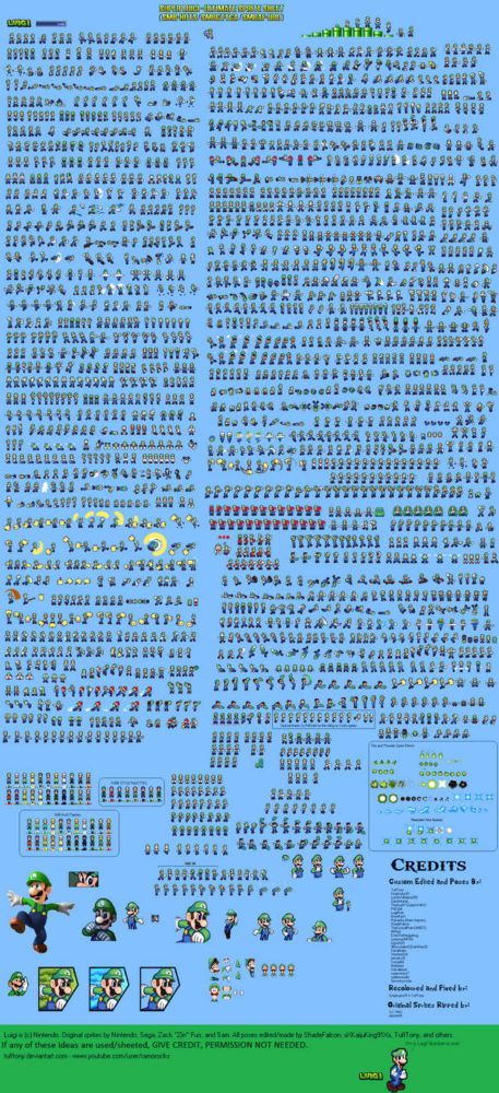 Ant Luigi Brotherhood sprite sheet by AnttheZombieSlayer on DeviantArt