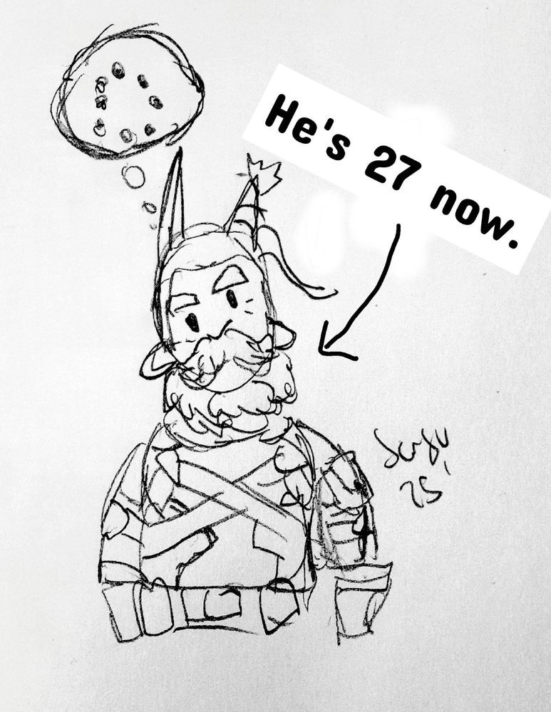 A slug looking humanoid without toughts and head empty. he's 27 now