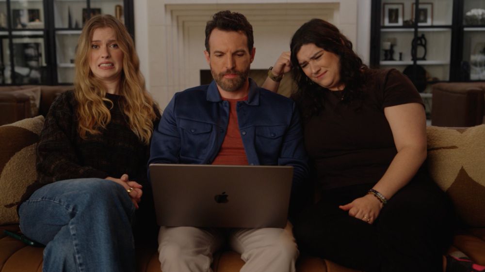 Barbara and Mariel cringe to camera as they look at Tyler's very very bad self-edit for the show
