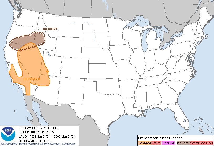 Day 1 Fire Weather Outlook Image