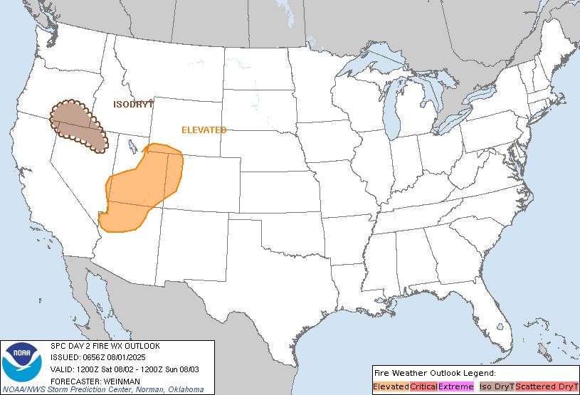 Day 2 Fire Weather Outlook Image