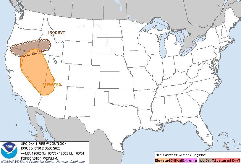 Day 1 Fire Weather Outlook Image