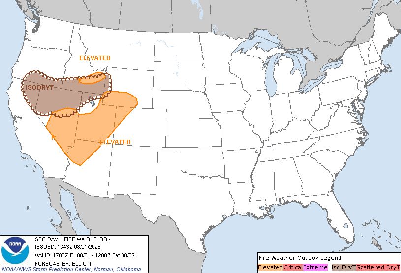 Day 1 Fire Weather Outlook Image