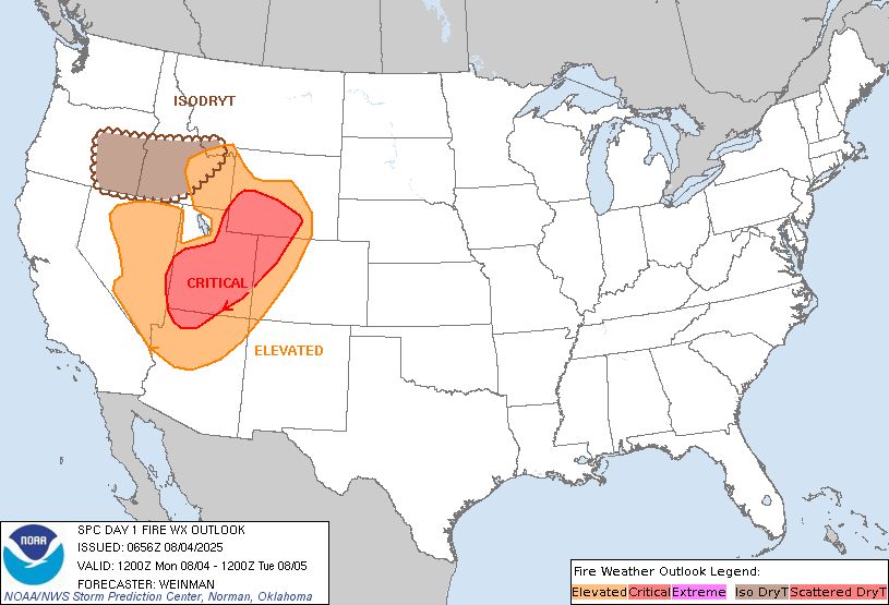 Day 1 Fire Weather Outlook Image