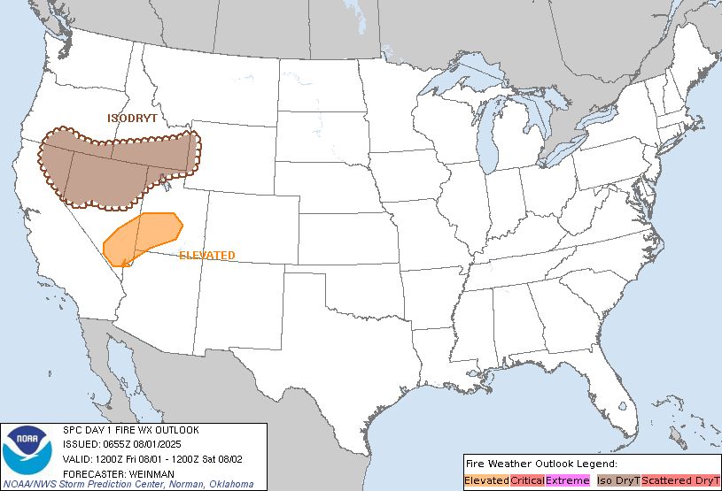 Day 1 Fire Weather Outlook Image