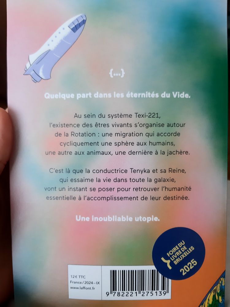 Livre "Les essaims" de Chloé Chevalier, verso