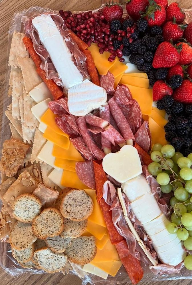 It’s a, umm, charcuterie made to look like the inside of leg? With meat as the ligaments, cheese as the bones