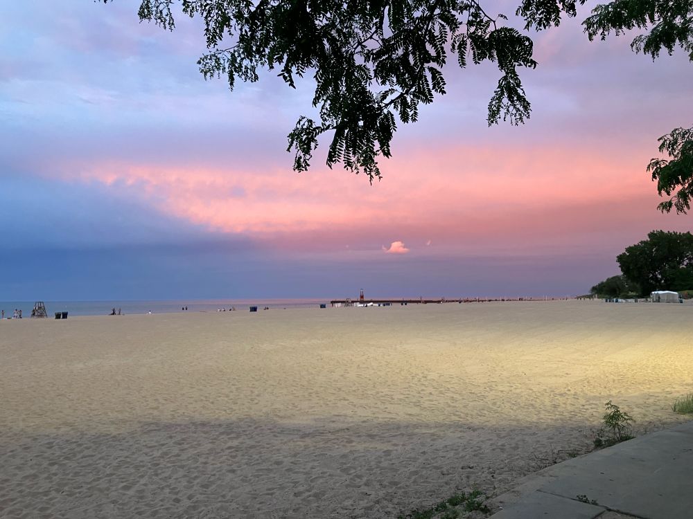 Sunset time on Lake Michigan