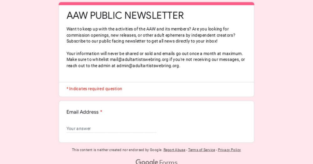 AAW PUBLIC NEWSLETTER