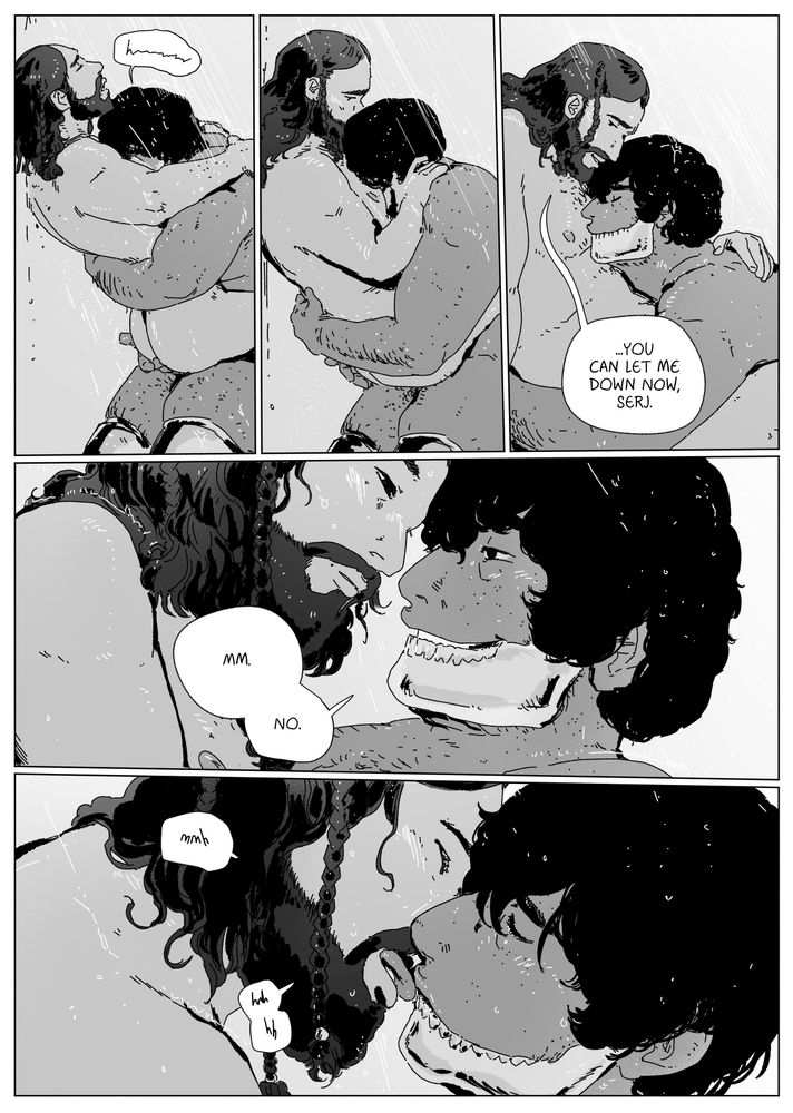 page from ultraviolents of two characters kissing