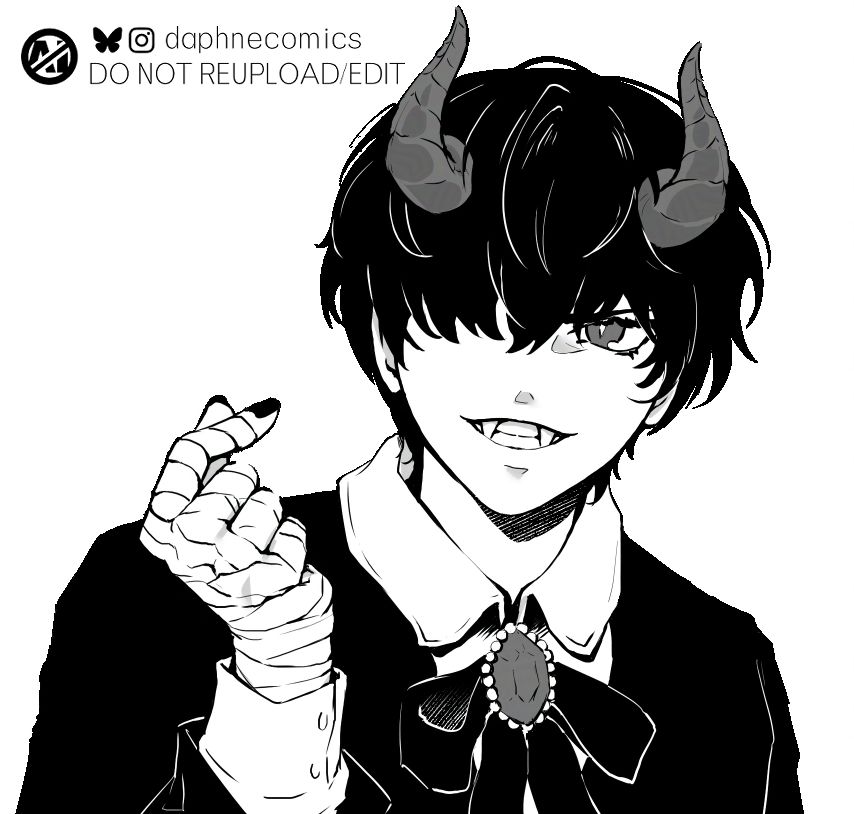 Abyssal Black Flame Dragon from ORV making heart fingers.