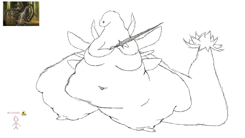 the elden beast but wide and large and fat and stuff