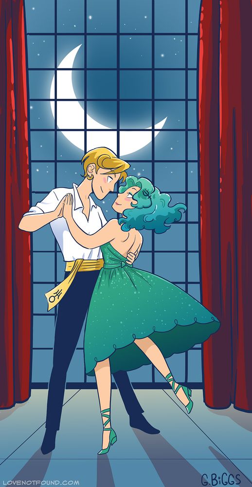 Sailor Uranus x Sailor Neptune dancing
