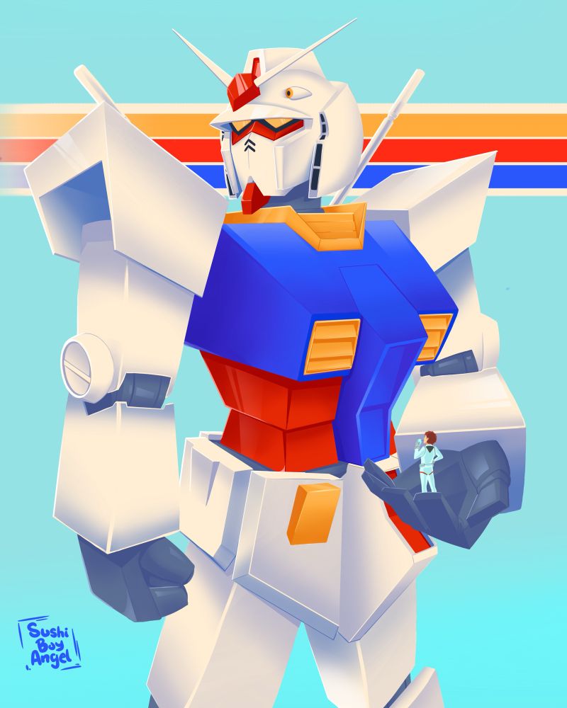 Amuro in the hands of his Rx78-2