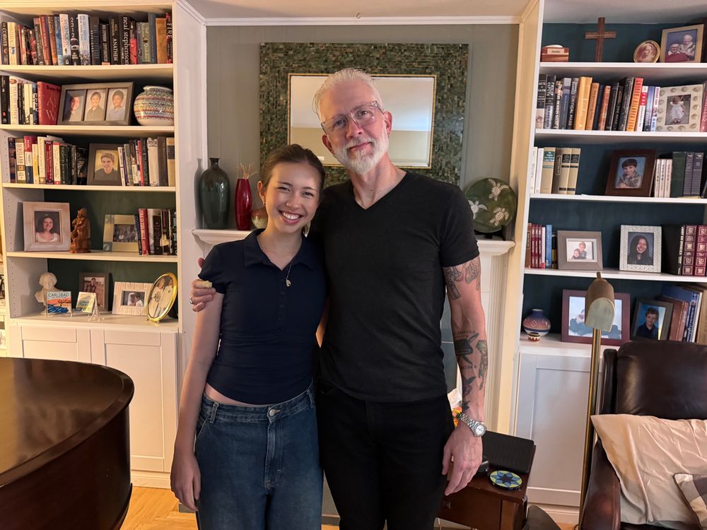 The youngest daughter and I, at mother’s house, for Thanksgiving with family.