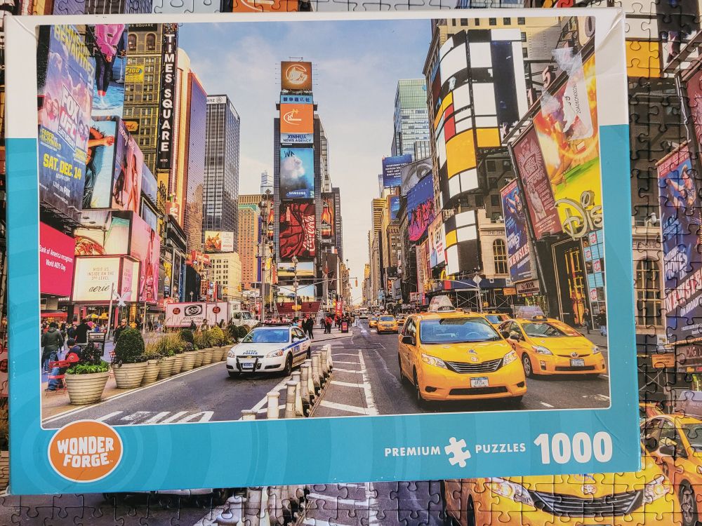 Wonder Forge Times Square, New York Jigsaw Puzzle 1000 Piece No. 11 010 046 Box