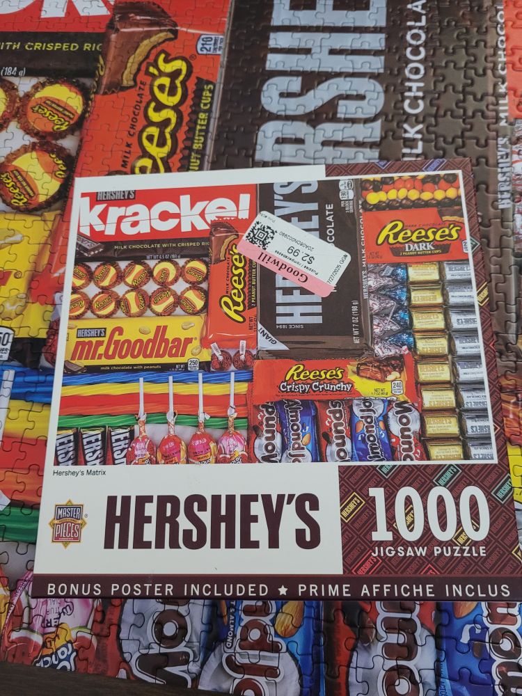 Master Pieces Hershey's Jigsaw Puzzle 1000 Pieces Puzzle No. 51323 Box