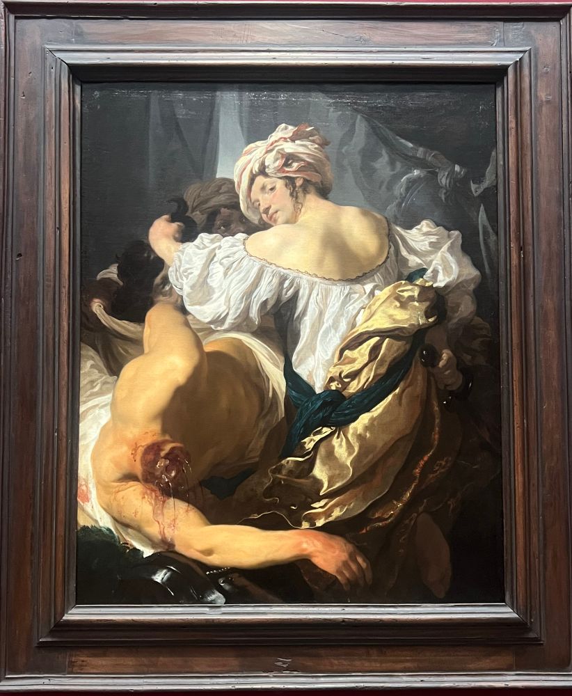 Painting of Judith decapitating Holofernes from the National Gallery, London