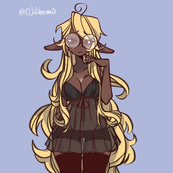 Amari in her sleepwear.

Hair drills are unmade when going to bed and remade upon waking up. Process is surprisingly fast.

Has night blindness, also is a noisy/heavy sleeper 