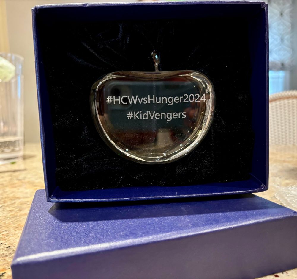 Crystal apple “trophy” for HCW vs Hunger
