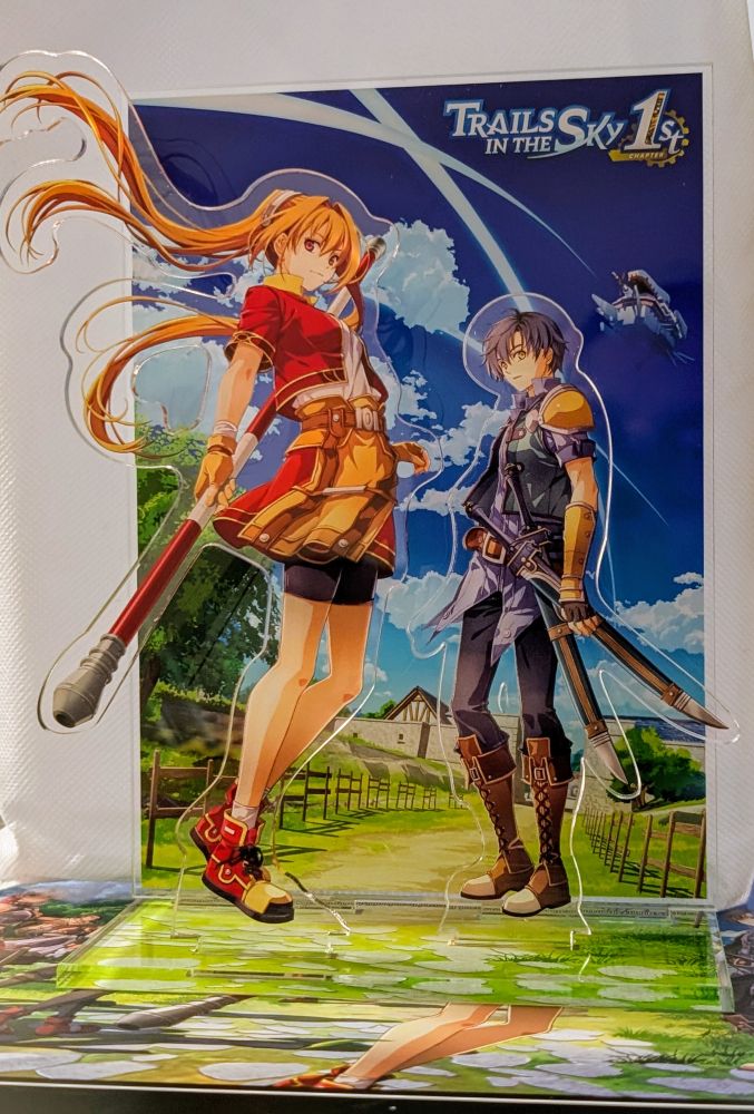 Joshua and Estelle, acrylic standee