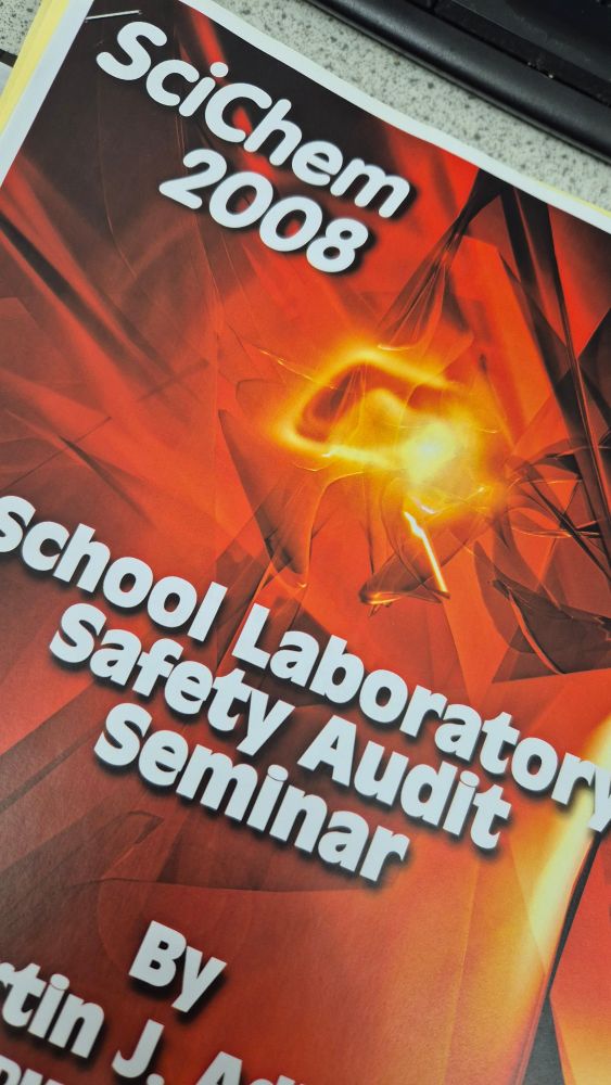 A document titled SciChem 2008, School Laboratory Safety Audit Seminar