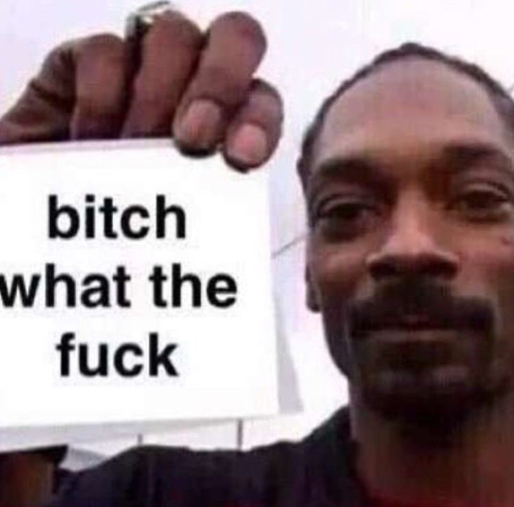 “bitch wtf” - Snoop Dogg