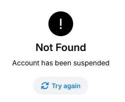 Error message when trying to access Jesse Singal's account: "Not found: account has been suspended"