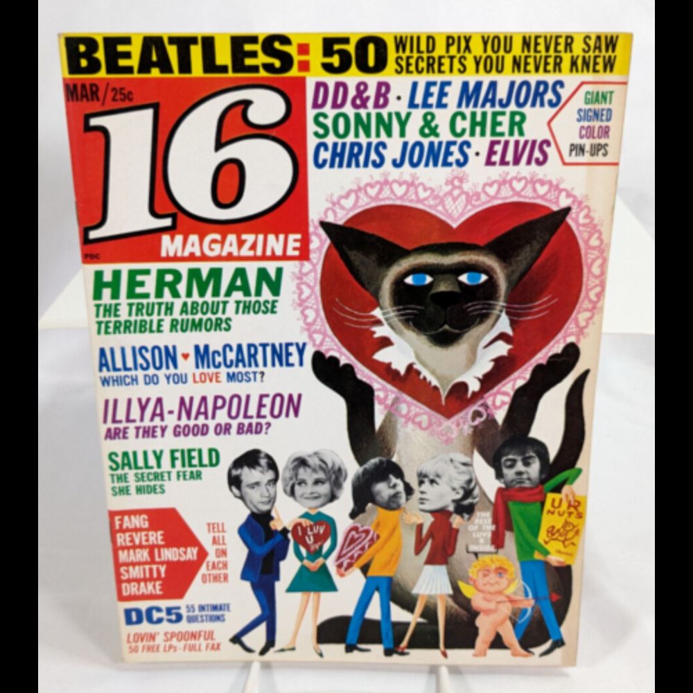 16 Magazine Vol 7 #10 (March, 1966) - Vintage - Beatles - Rolling Stones - Elvis